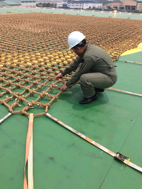 大渡口直升机防滑网